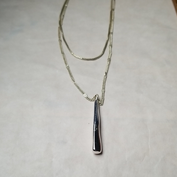 Jenny Bird Jewelry - Double Strand Leanna Necklace In Silver and Gold Tones